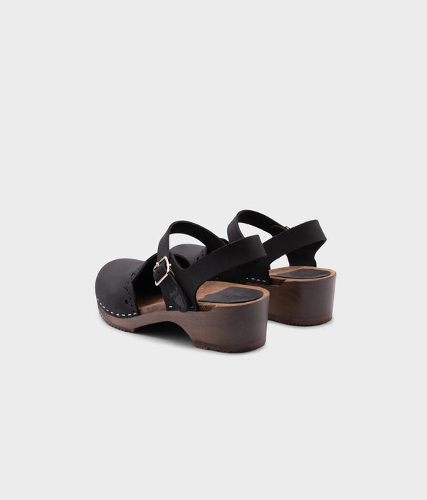 Sandgrens Milan Clog Sandals Black