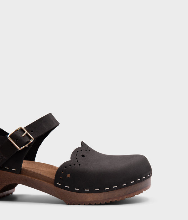 Sandgrens Milan Clog Sandals Black