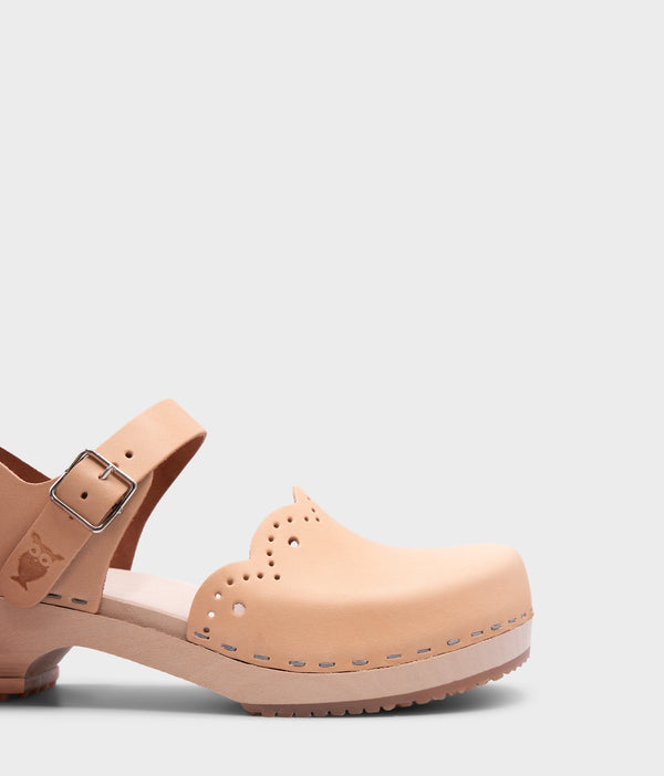 Sandgrens Milan Clog Sandals Ecru