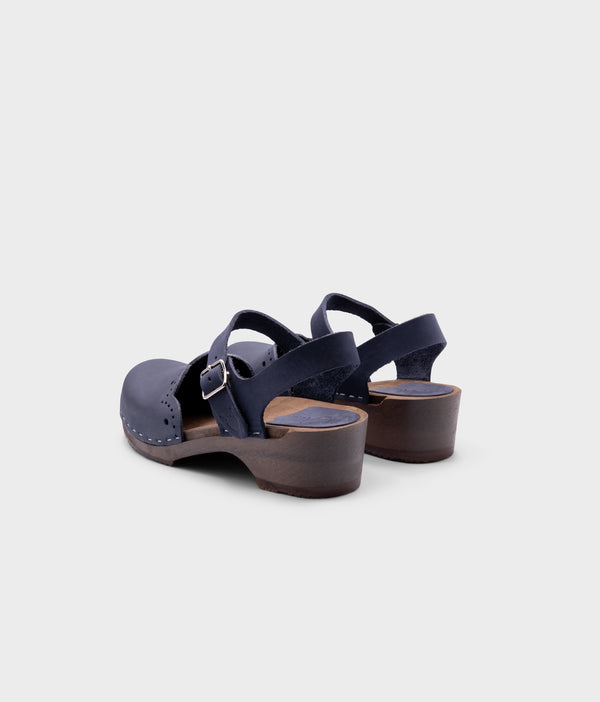Sandgrens Milan Clog Sandals Navy
