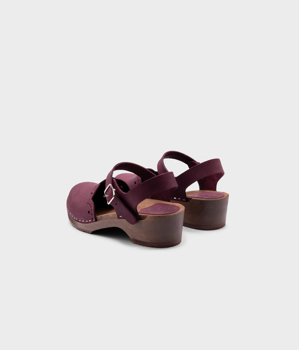 Sandgrens Milan Clog Sandals Plum
