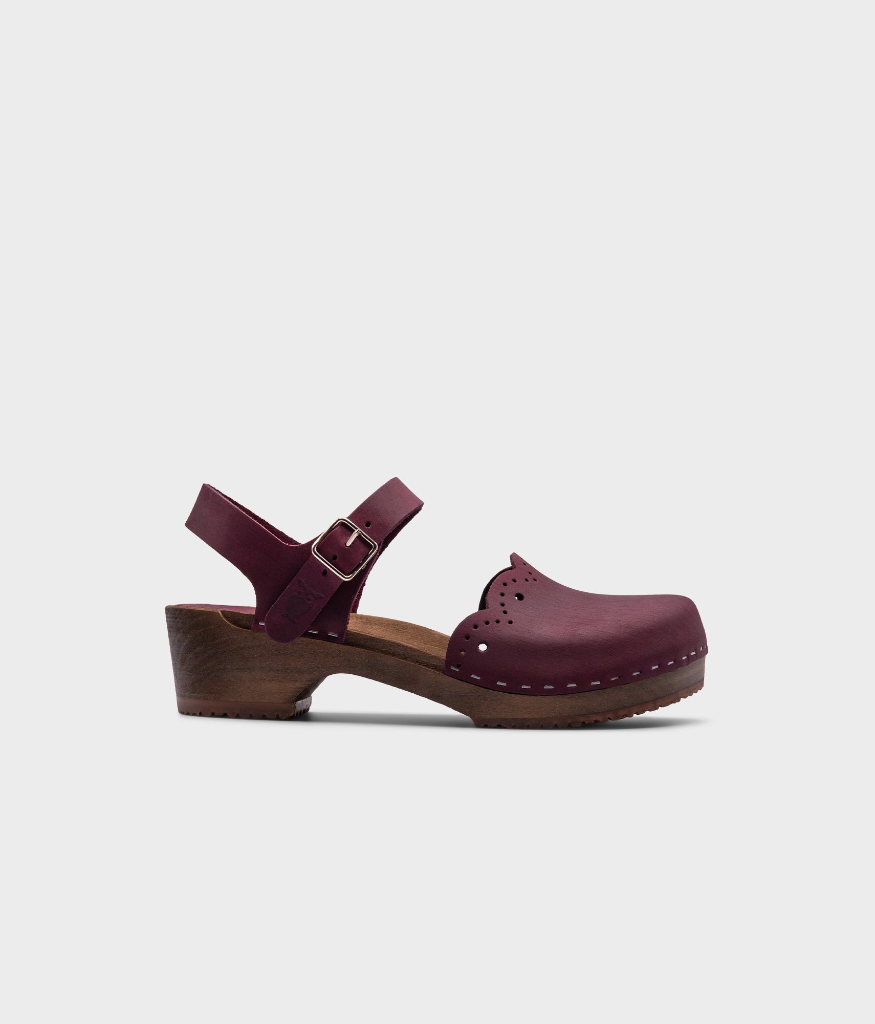 sandgrens Milan clog sandals Plum