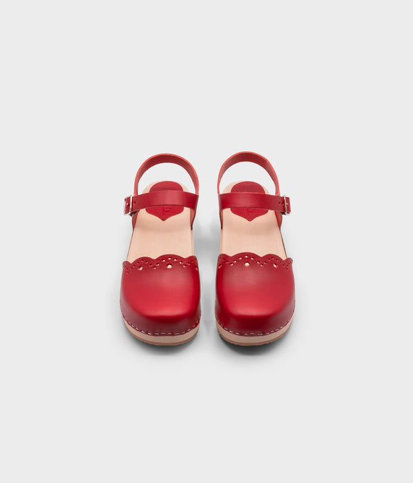 Sandgrens Milan Clog Sandals Red