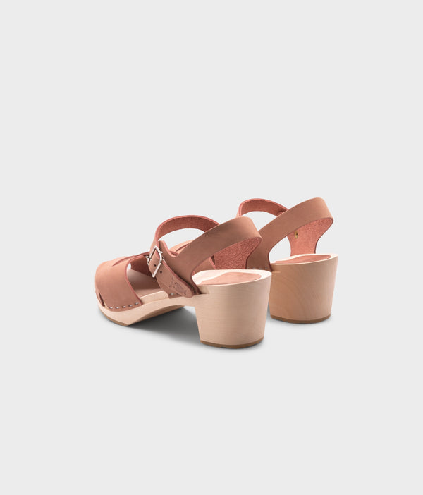 Sandgrens Monroe Crossed Clog Sandal Blush