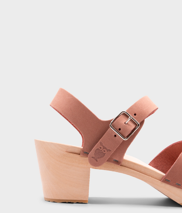 Sandgrens Monroe Crossed Clog Sandal Blush