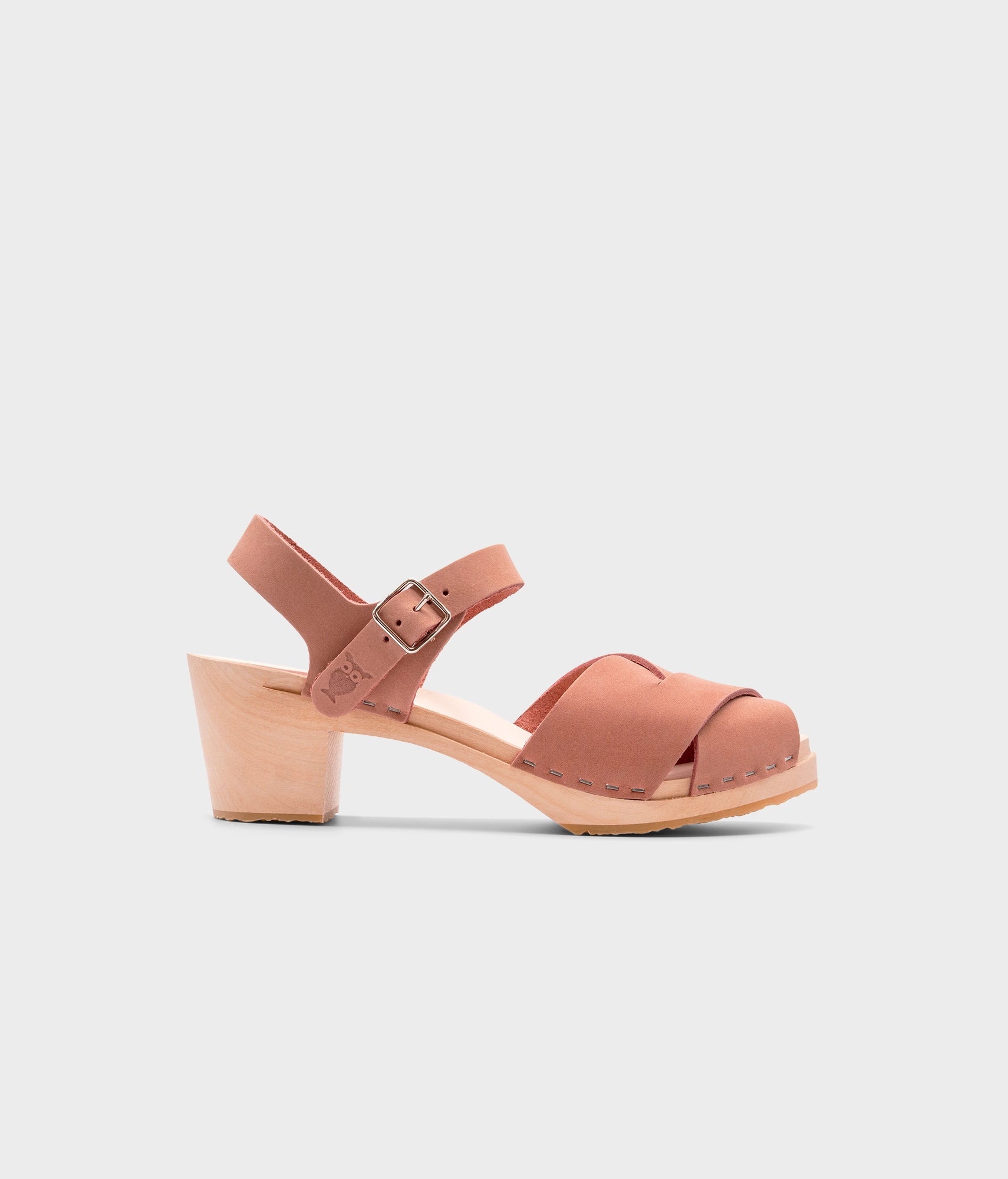 sandgrens Monroe crossed clog sandal Blush