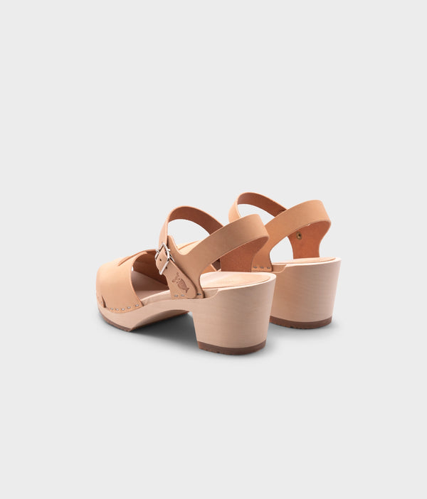 Sandgrens Monroe Crossed Clog Sandal Ecru