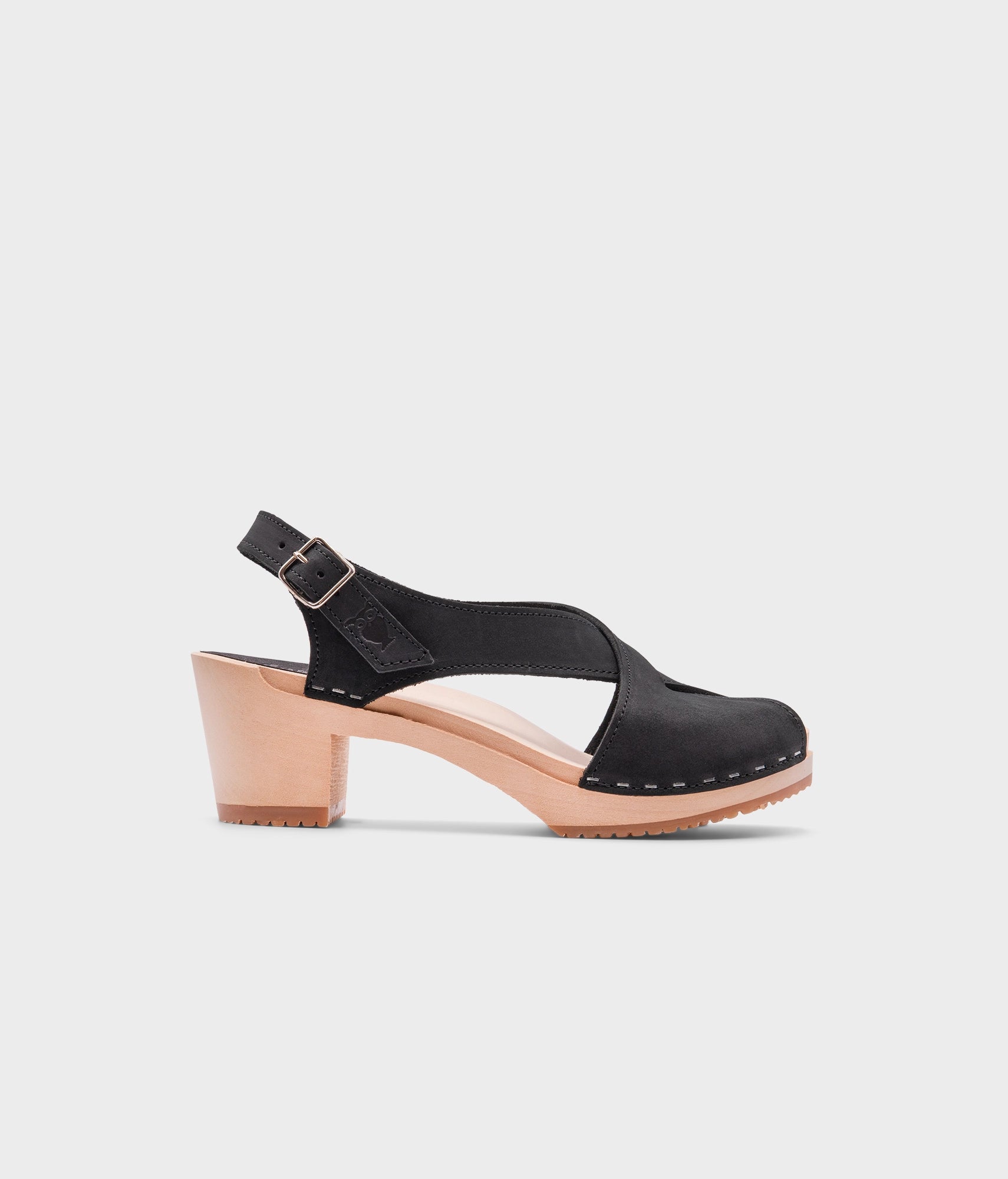 sandgrens Morocco crossed clog sandal Black