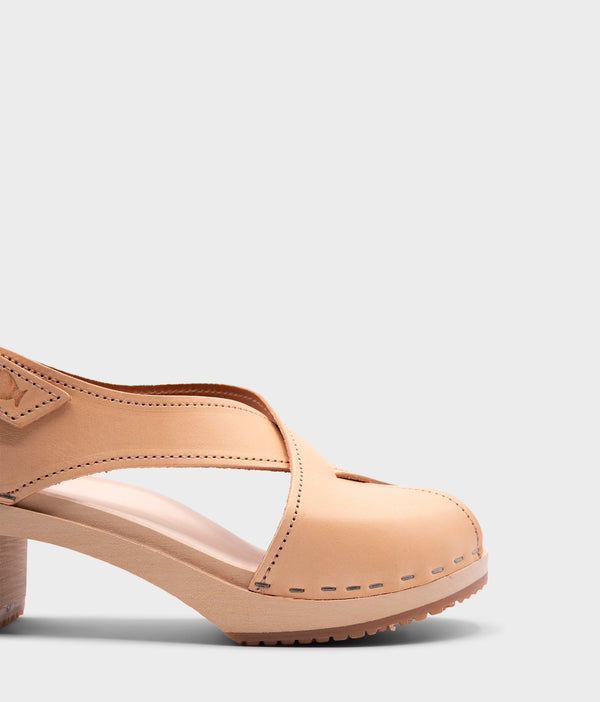 Sandgrens Morocco Crossed Clog Sandal Ecru