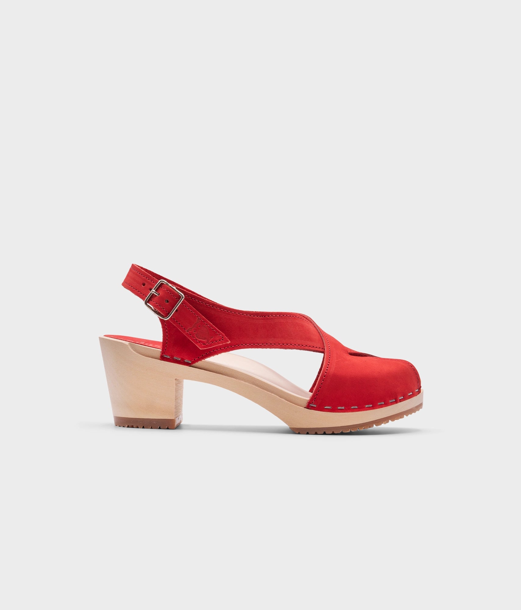 sandgrens Morocco crossed clog sandal Red