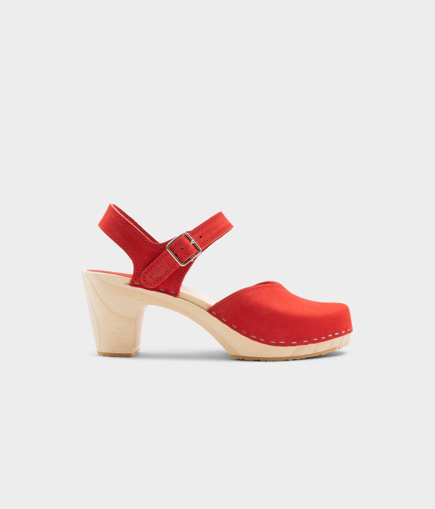 sandgrens Nora classic clog sandal Red