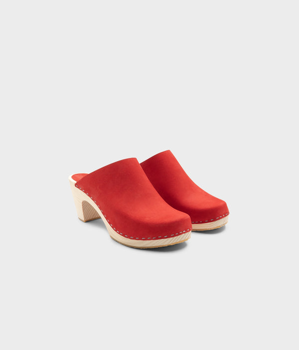 Sandgrens Rhodes Minimalistic Clog Mule Red