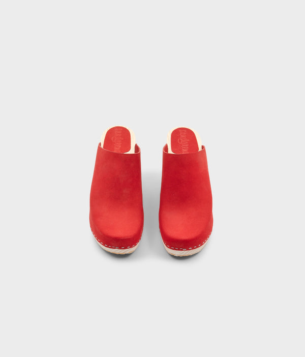 Sandgrens Rhodes Minimalistic Clog Mule Red