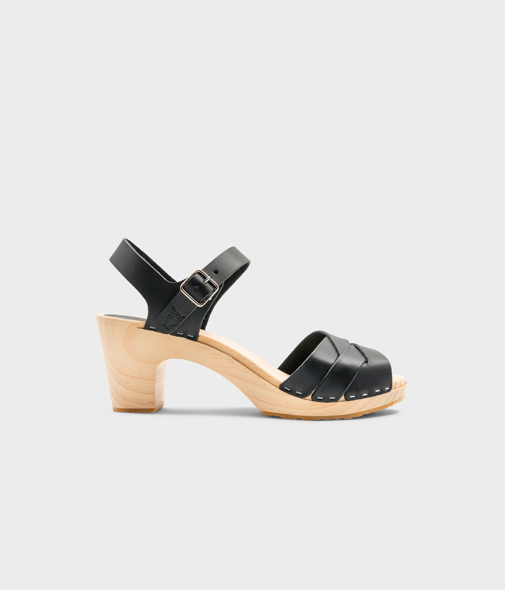 sandgrens Rio Grande High-rise clog sandal Black