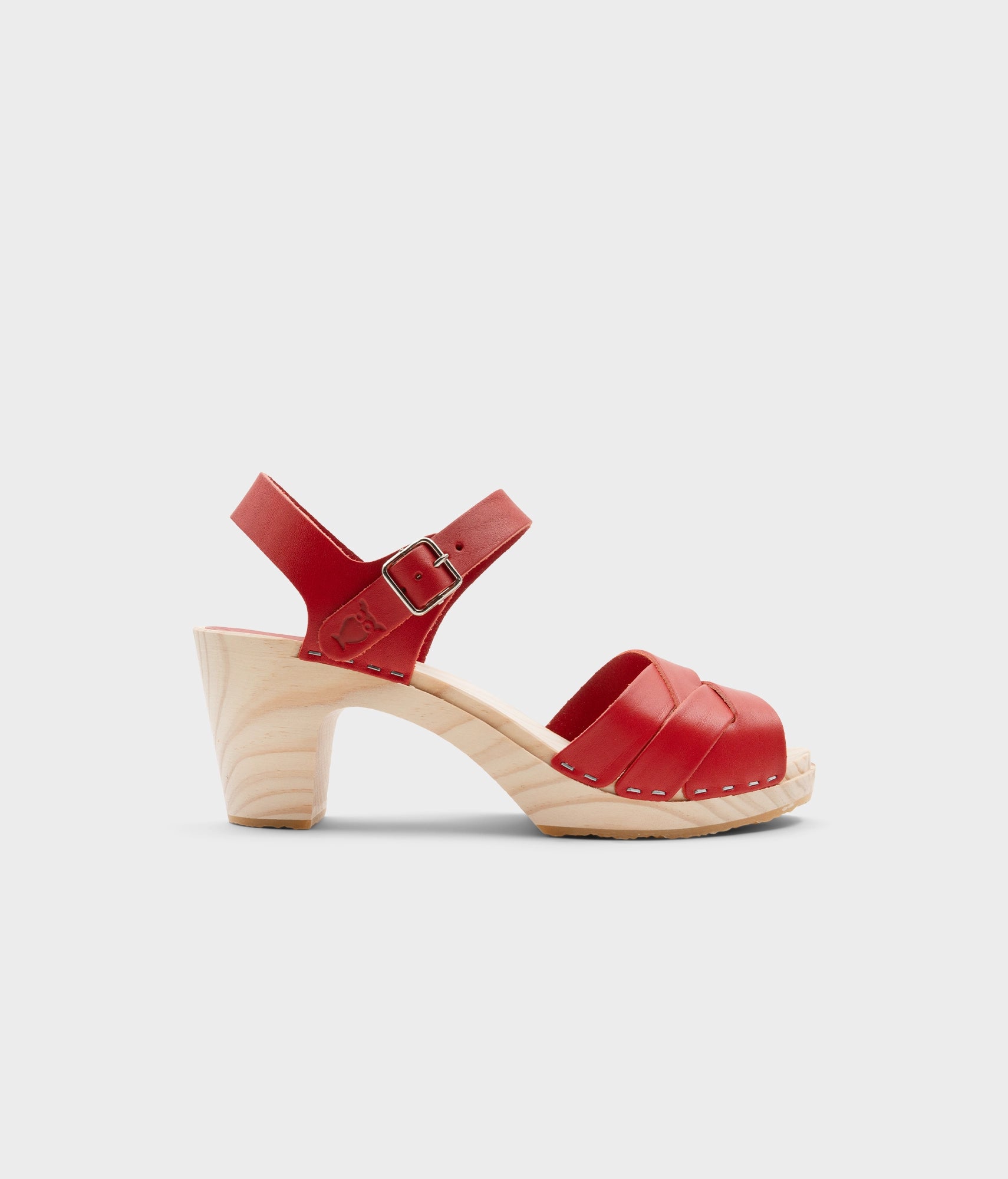 sandgrens Rio Grande High-rise clog sandal Red
