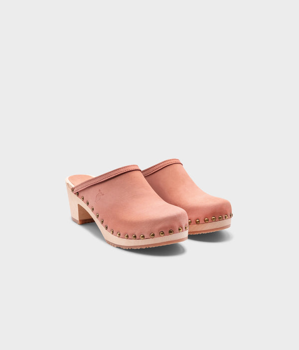 Sandgrens Rome Studded Clog Mule Blush