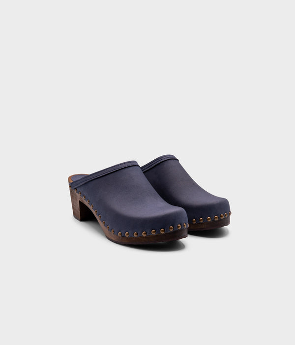 Sandgrens Rome Studded Clog Mule Navy