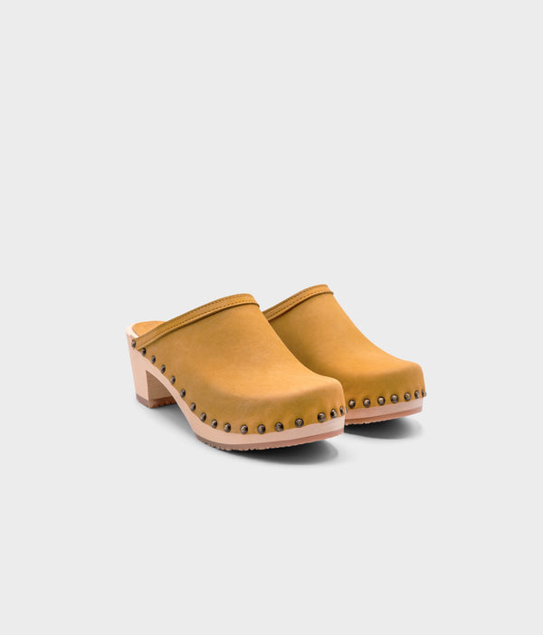 Sandgrens Rome Studded Clog Mule Royal Yellow