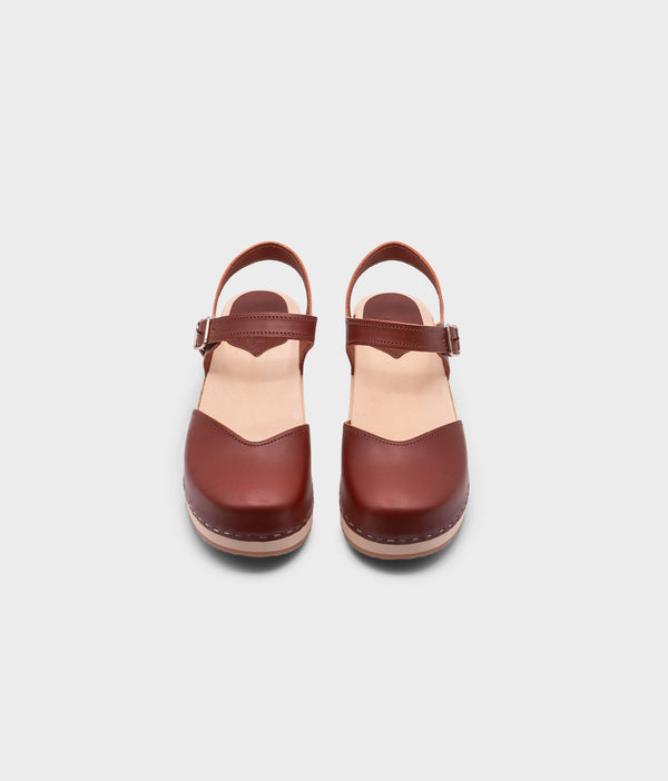 Sandgrens Saragasso Classic Clog Sandal Cognac