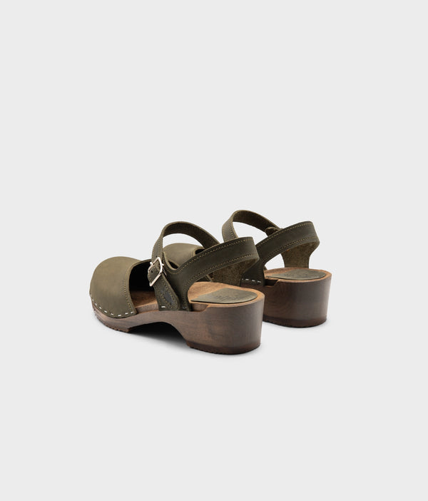 Sandgrens Saragasso Classic Clog Sandal Olive