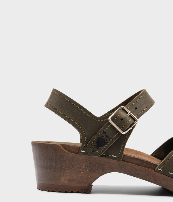 Sandgrens Saragasso Classic Clog Sandal Olive