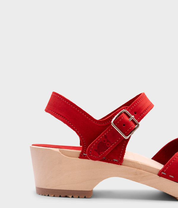 Sandgrens Saragasso Classic Clog Sandal Red