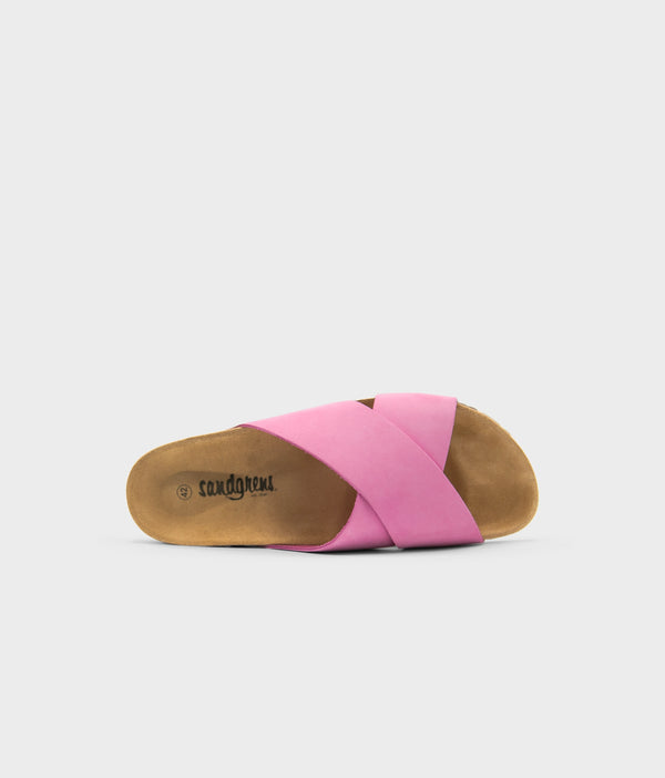 Sandgrens Soria Criss-cross Cork Sandal Magenta