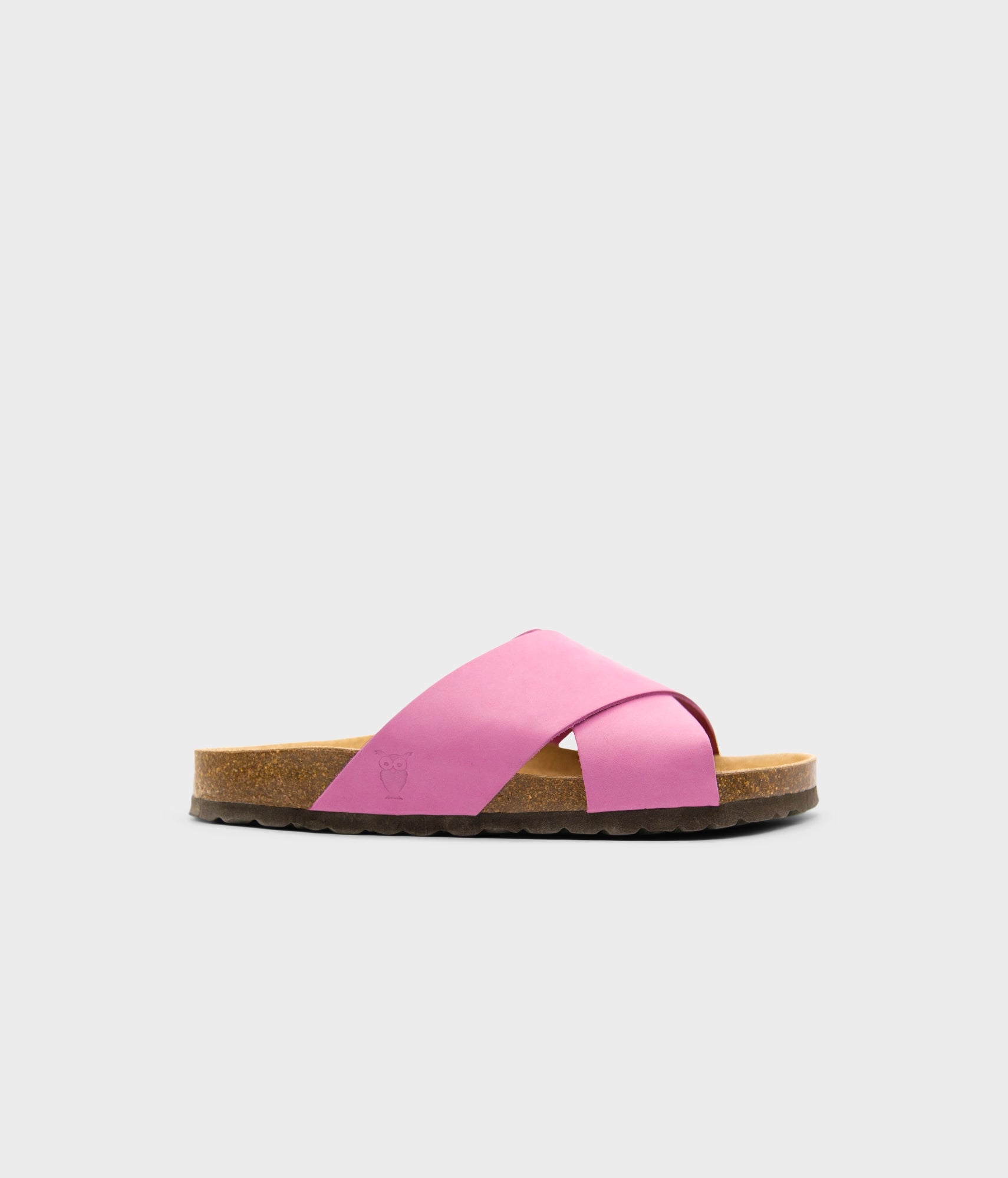 sandgrens Soria criss-cross cork sandal Magenta