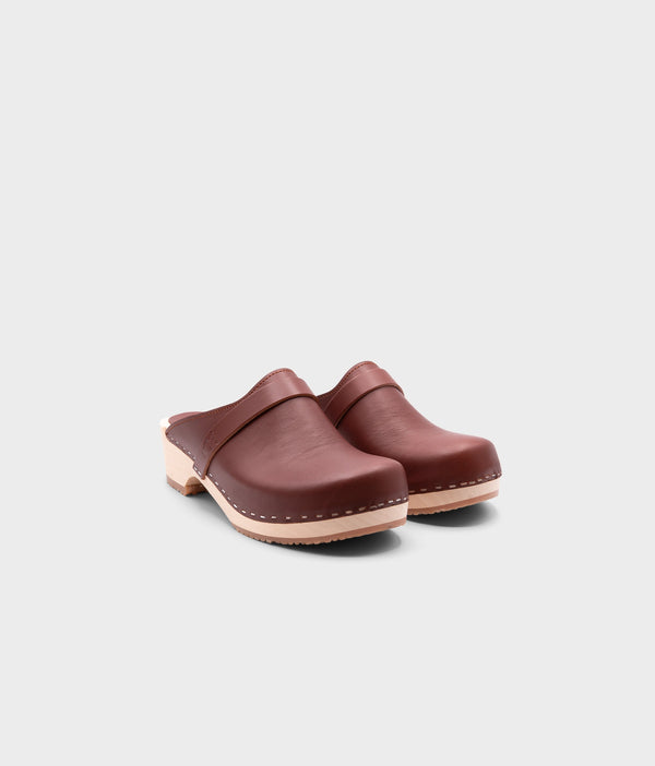 Sandgrens Tokyo Classic Clog Mule Cognac