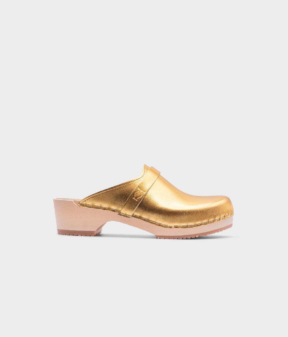 sandgrens Tokyo classic clog mule Metallic Gold