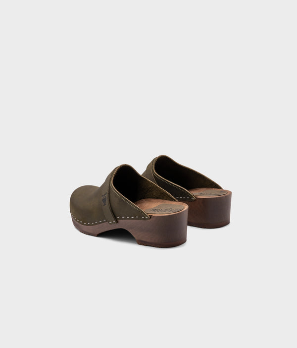 Sandgrens Tokyo Classic Clog Mule Olive