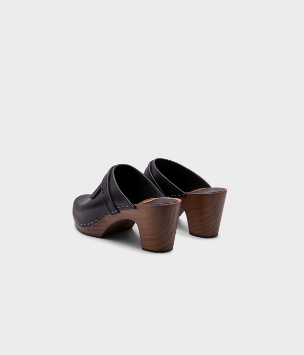 Sandgrens Venice Fringed Clog Mule Black