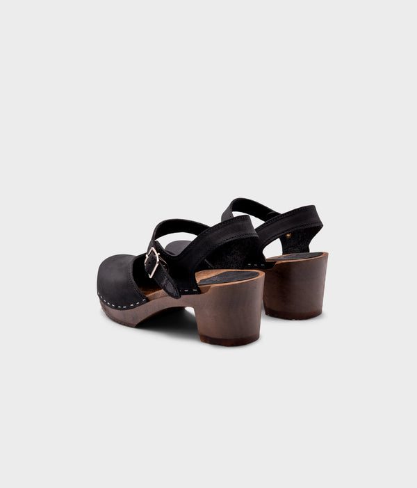 Sandgrens Victoria Classic Clog Sandal Black