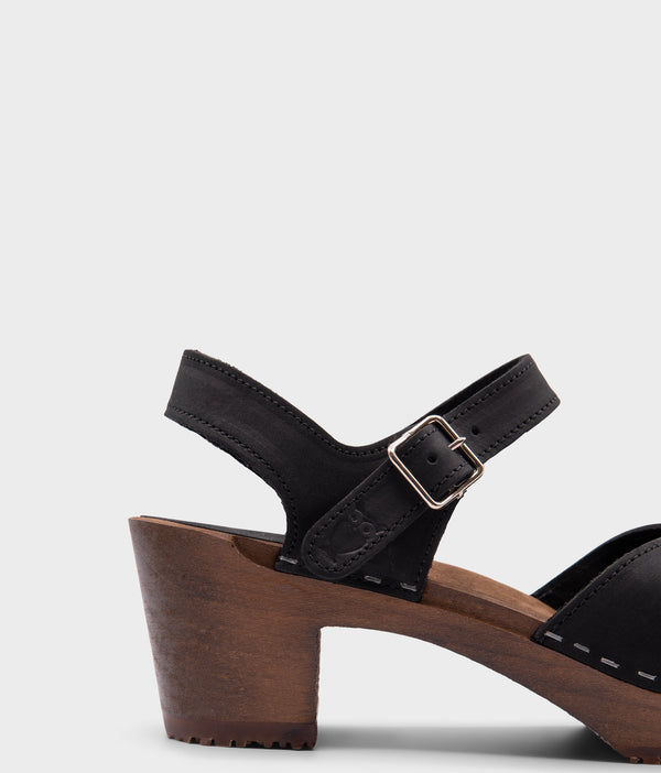 Sandgrens Victoria Classic Clog Sandal Black