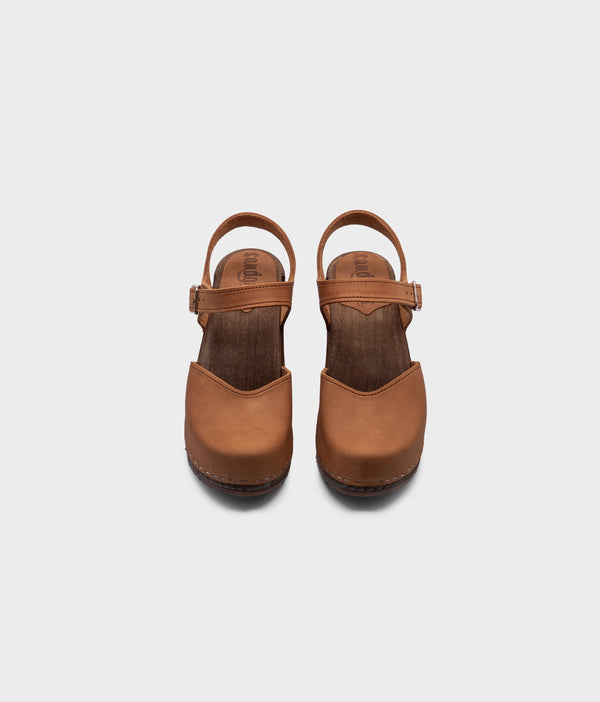 Sandgrens Victoria Classic Clog Sandal Dexter Tan