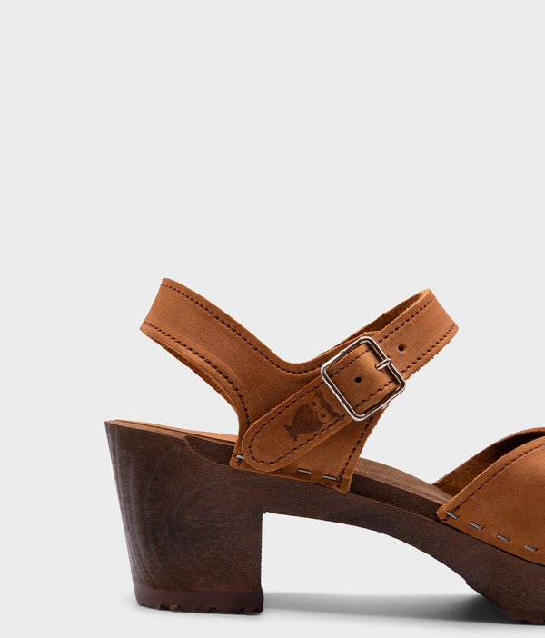 Sandgrens Victoria Classic Clog Sandal Dexter Tan