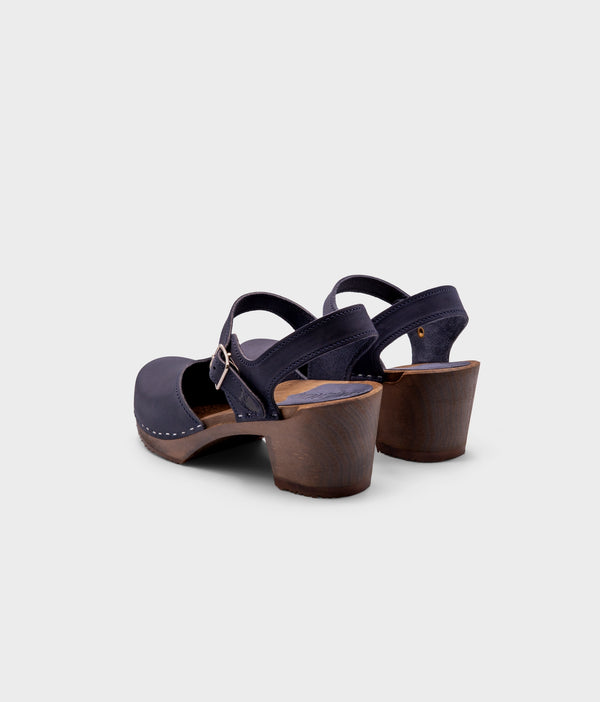 Sandgrens Victoria Classic Clog Sandal Navy