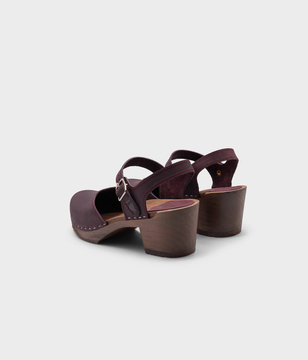 Sandgrens Victoria Classic Clog Sandal Plum