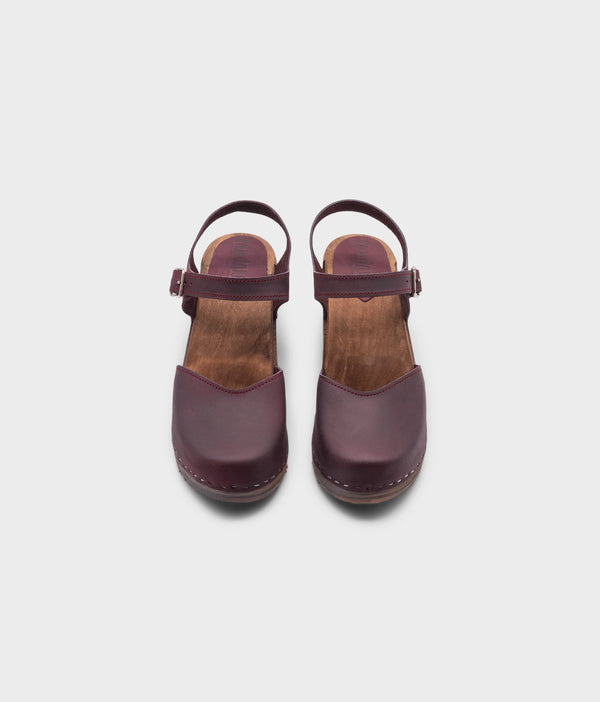 Sandgrens Victoria Classic Clog Sandal Plum