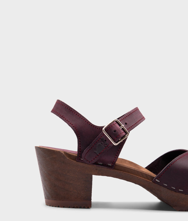 Sandgrens Victoria Classic Clog Sandal Plum