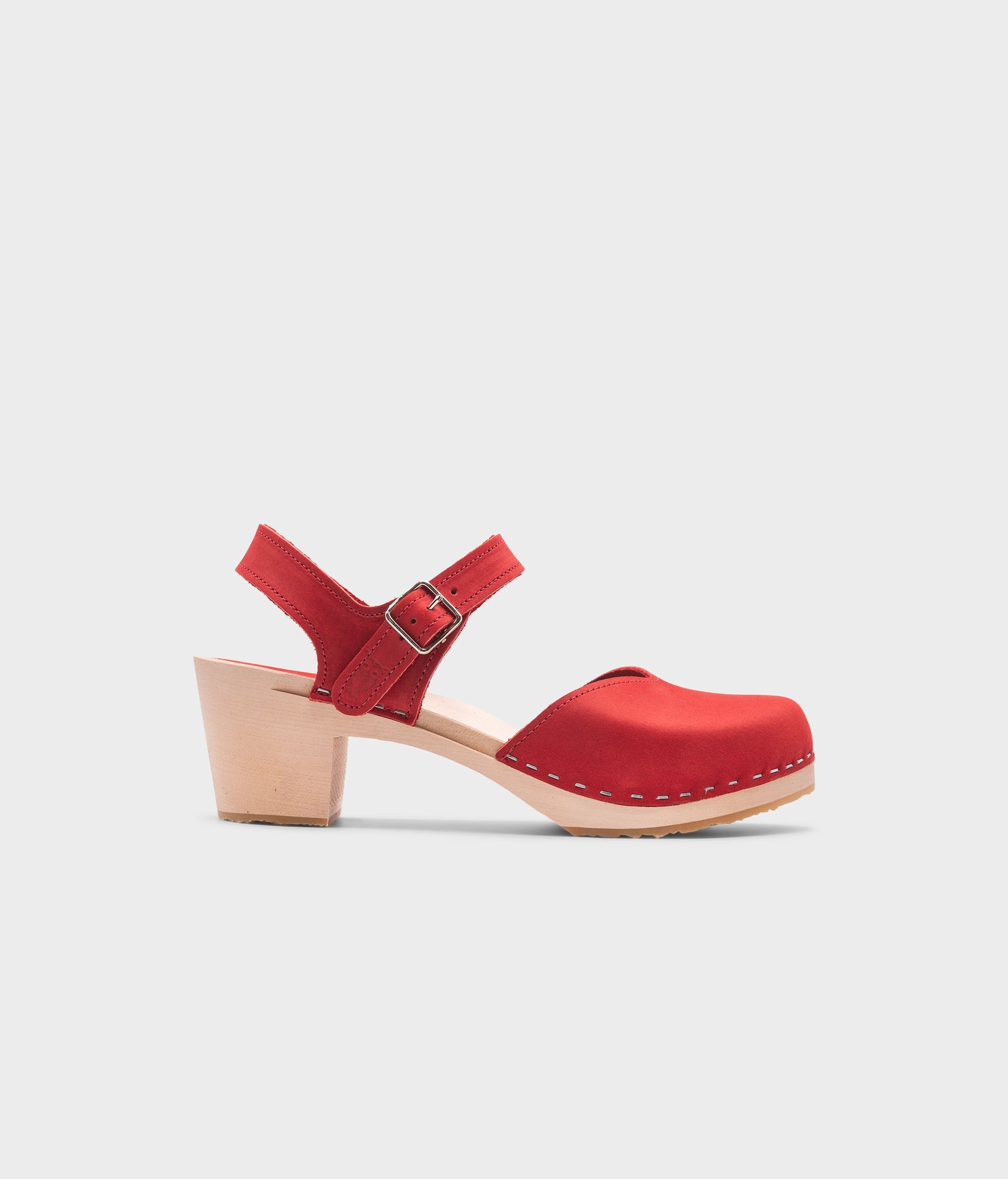 sandgrens Victoria classic clog sandal Red