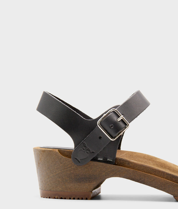 Sandgrens Vienna Low Open-toe Clog Sandal Black