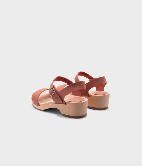 Sandgrens Vienna Low Open-toe Clog Sandal Blush
