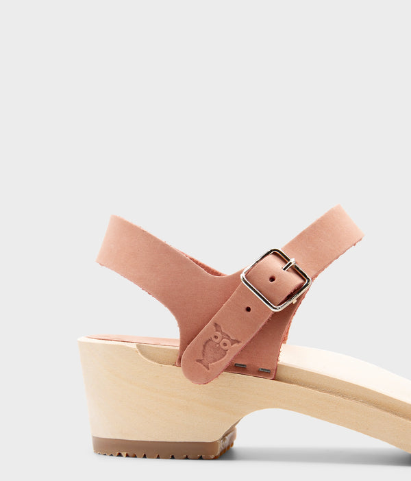 Sandgrens Vienna Low Open-toe Clog Sandal Blush