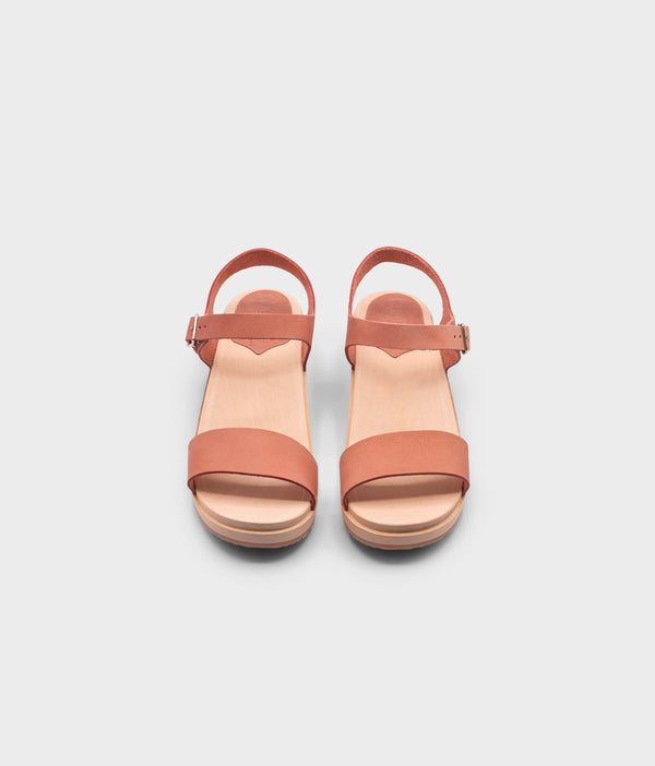 Sandgrens Vienna Low Open-toe Clog Sandal Blush