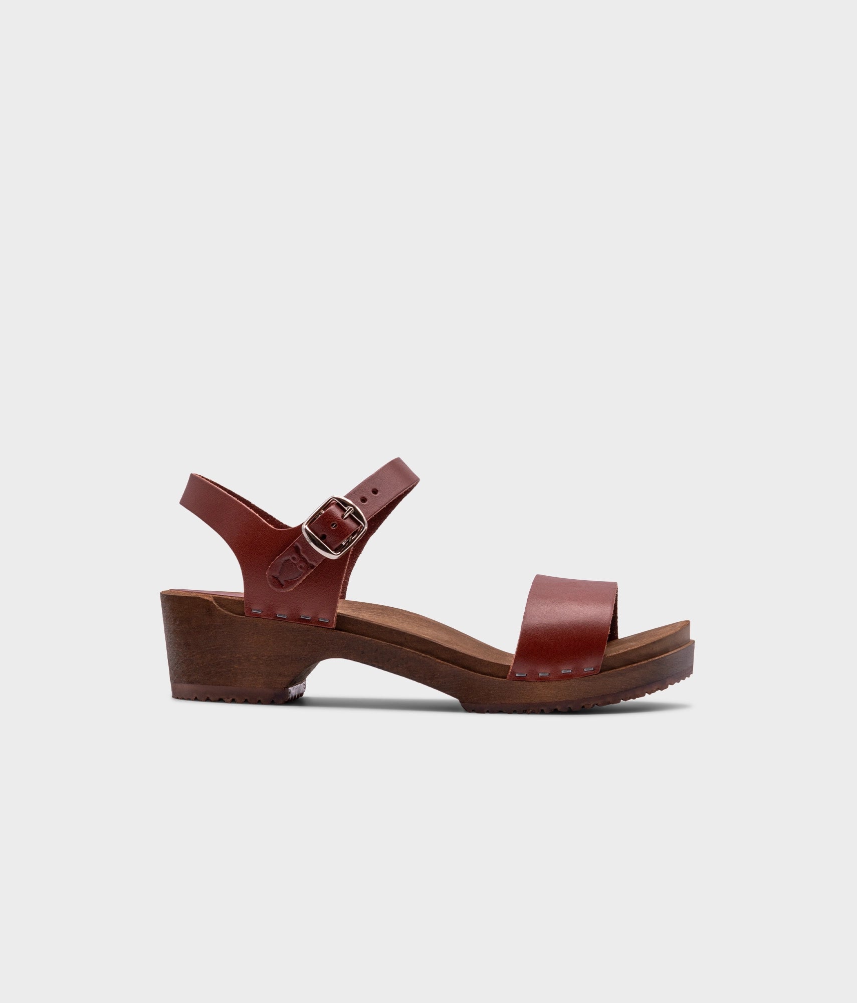 sandgrens Vienna low open-toe clog sandal Cognac