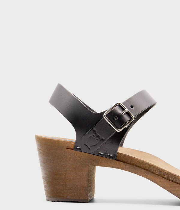 Sandgrens Vienna Open-toe Clog Sandal Black