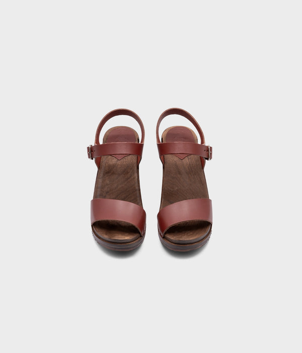 Sandgrens Vienna Open-toe Clog Sandal Cognac