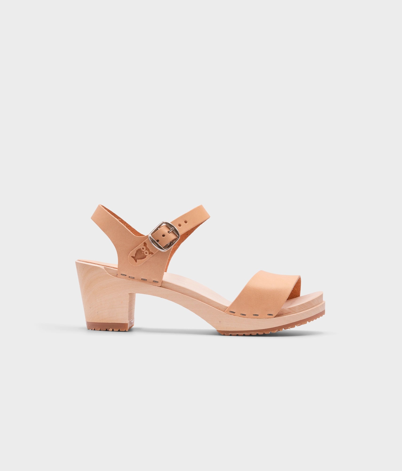 sandgrens Vienna open-toe clog sandal Ecru