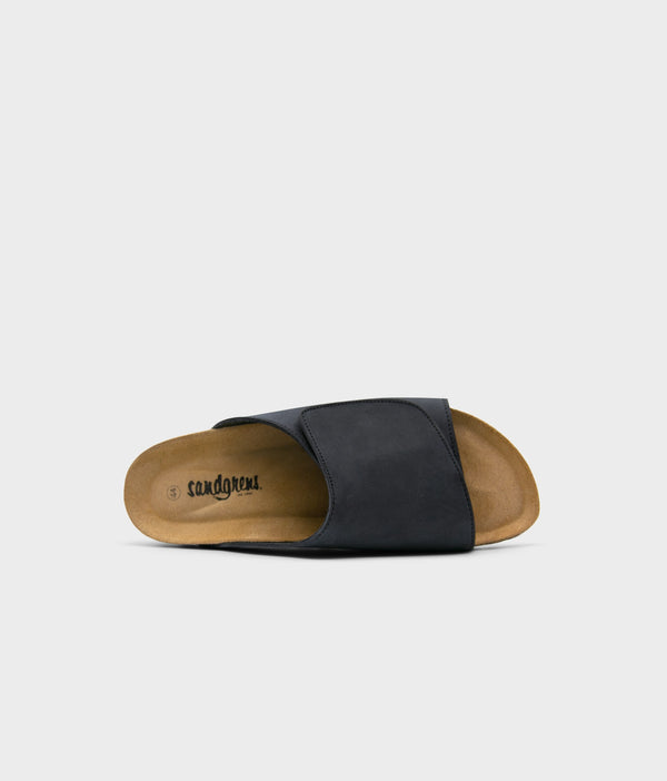 Sandgrens Vigo Velcro Cork Sandal Black Ember